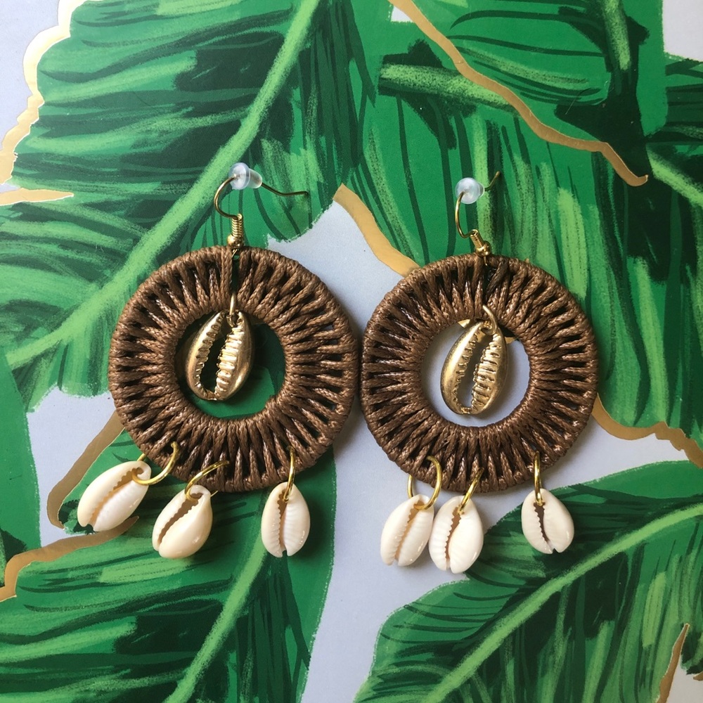Beachy Bohemian Shell Earrings